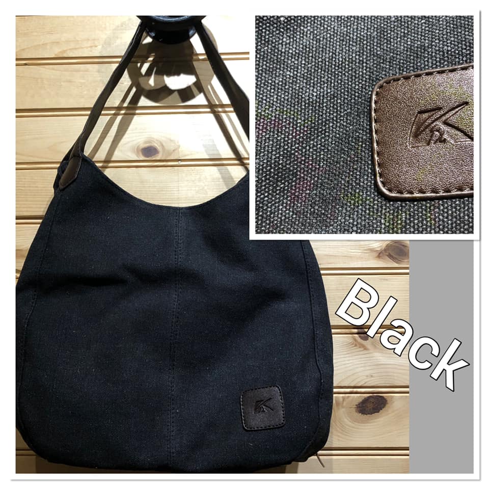 Canvas Hobo Purse - Black