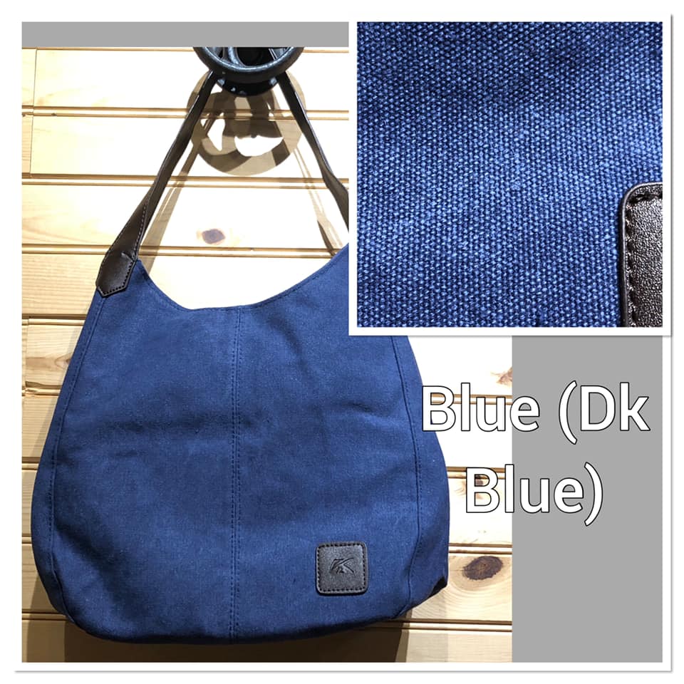 Canvas Hobo Purse - Blue (Dk Blue)