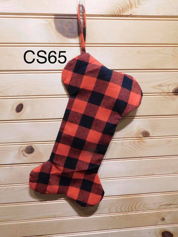 Christmas Stocking - CS65 - Red Buffalo Bone Stocking