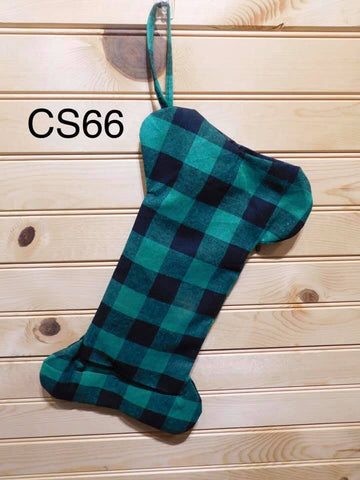 Christmas Stocking - CS66 - Green Buffalo Bone Stocking
