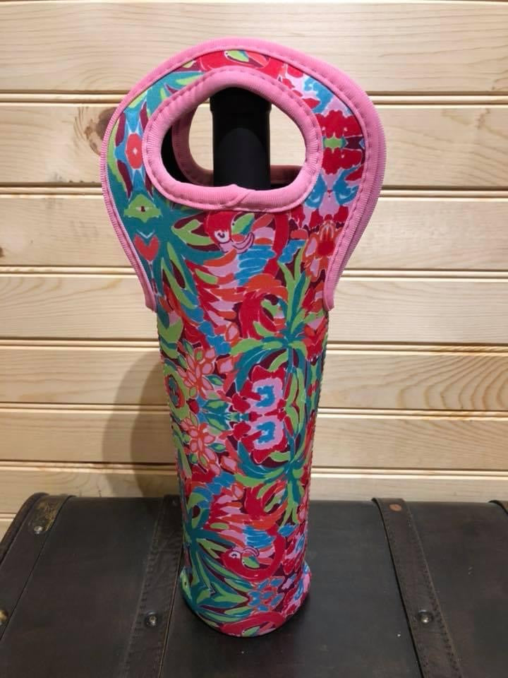 Neoprene Wine Bag - Flamingo