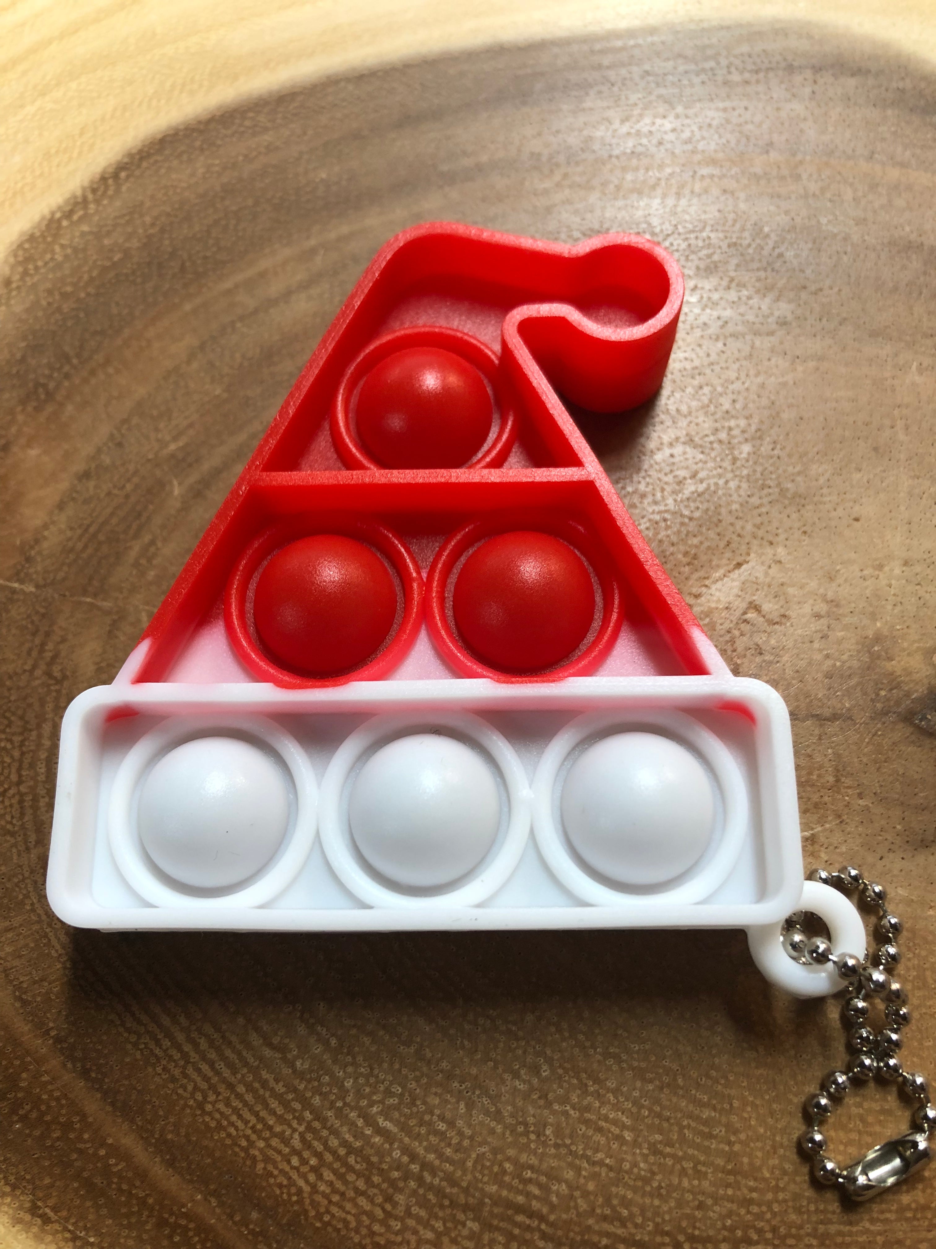 Pop Toy Keyring - Santa Hat