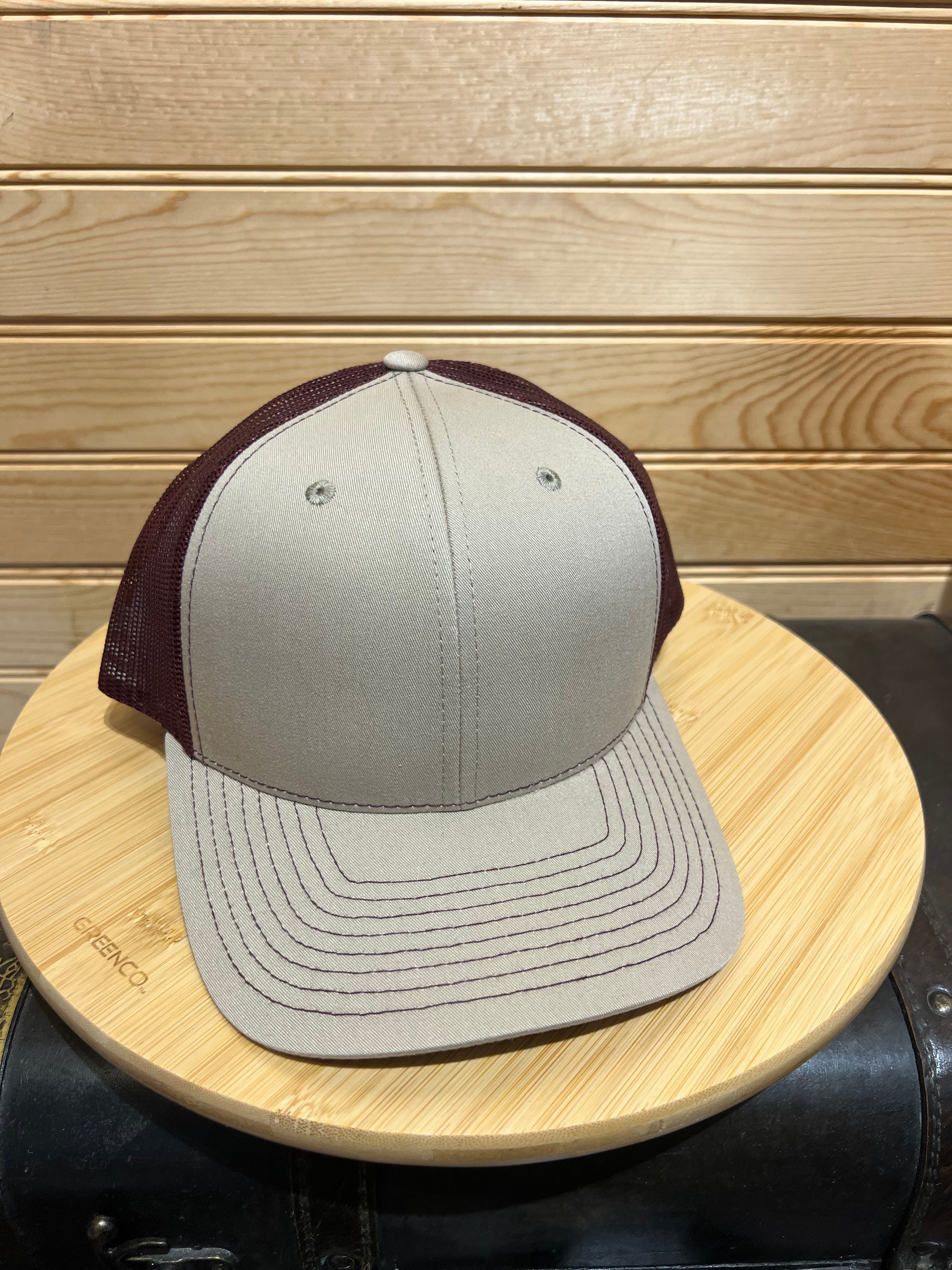 Richardson Trucker Style - 112 - Maroon Mesh with Tan Front