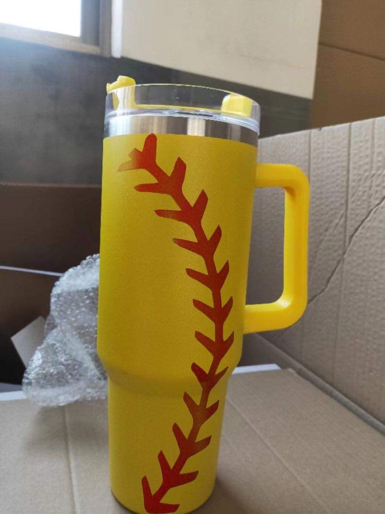 X Large Double Wall Handle Tumbler - Softball