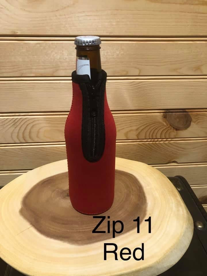 Zipper Bottle Sleeve - Red