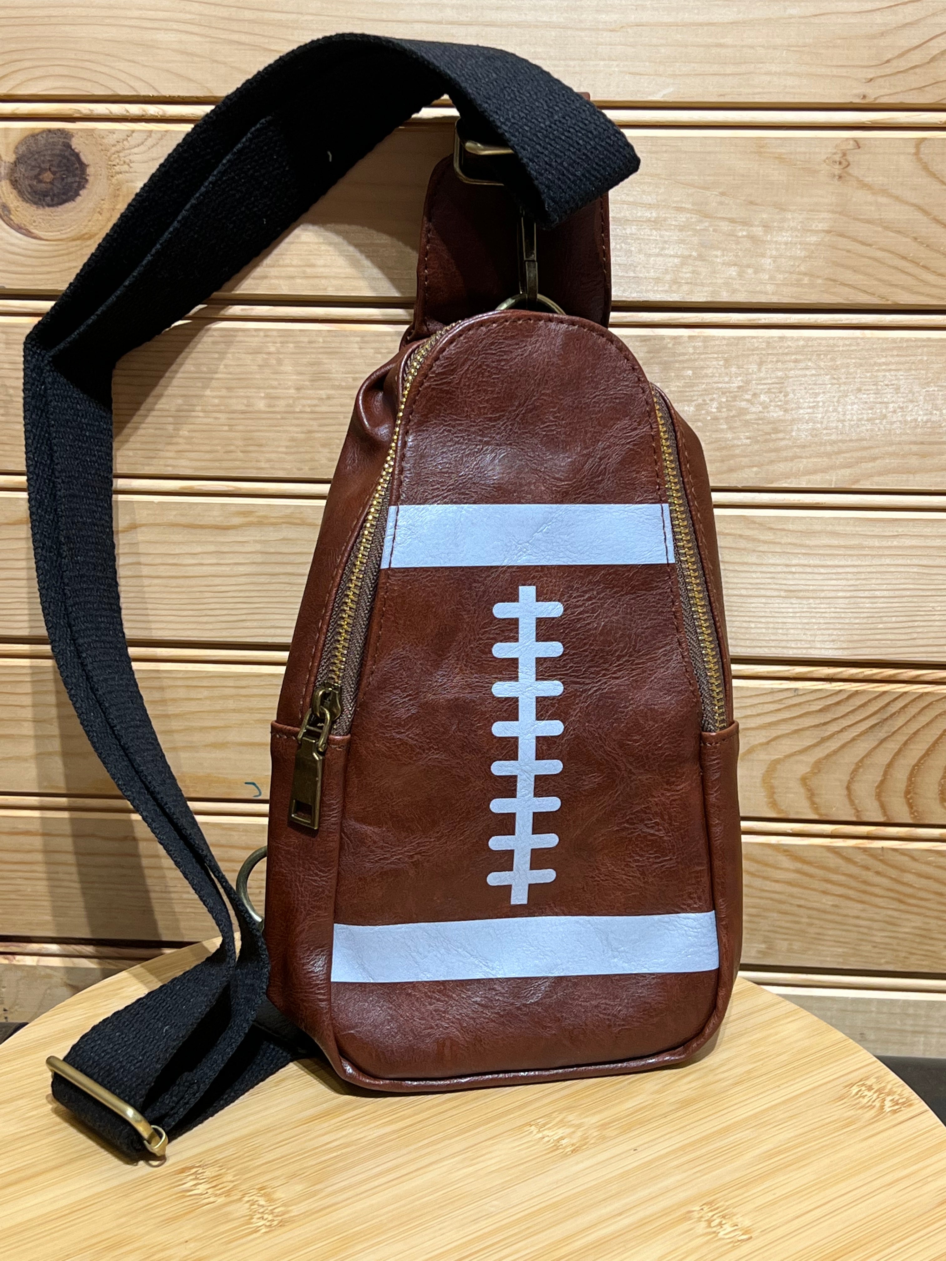 Vegan Leather Sling Bag - Football