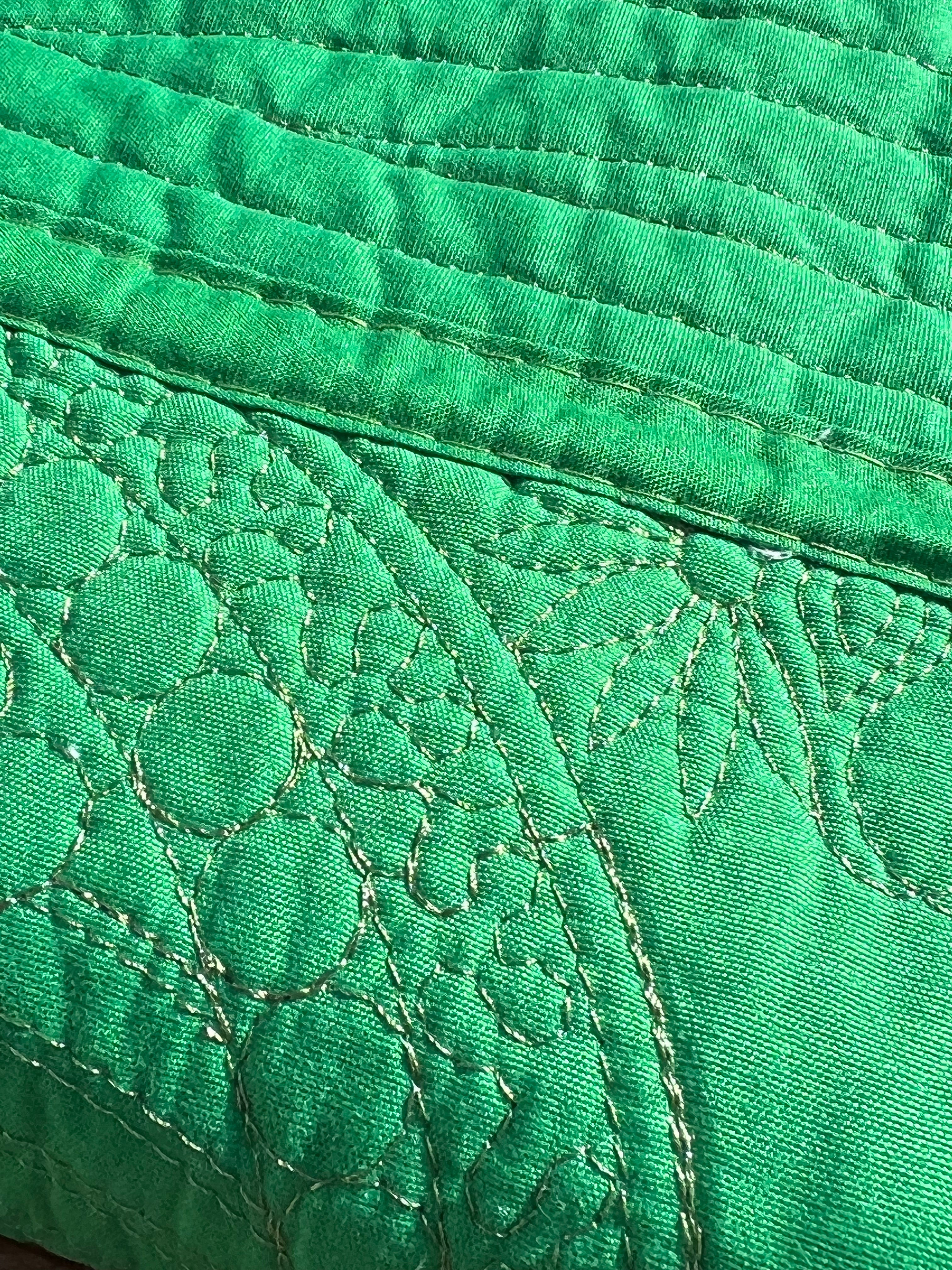 Heirloom Baby Quilt - Kelly Green