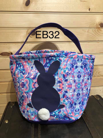 Easter Basket - EB32 - Purple Paisley Bunny