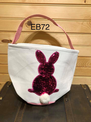 Easter Basket - EB72 - Pink Sequin Bunny