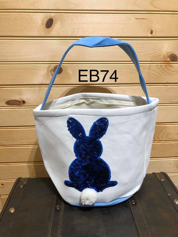 Easter Basket - EB74 - Blue Sequin Bunny
