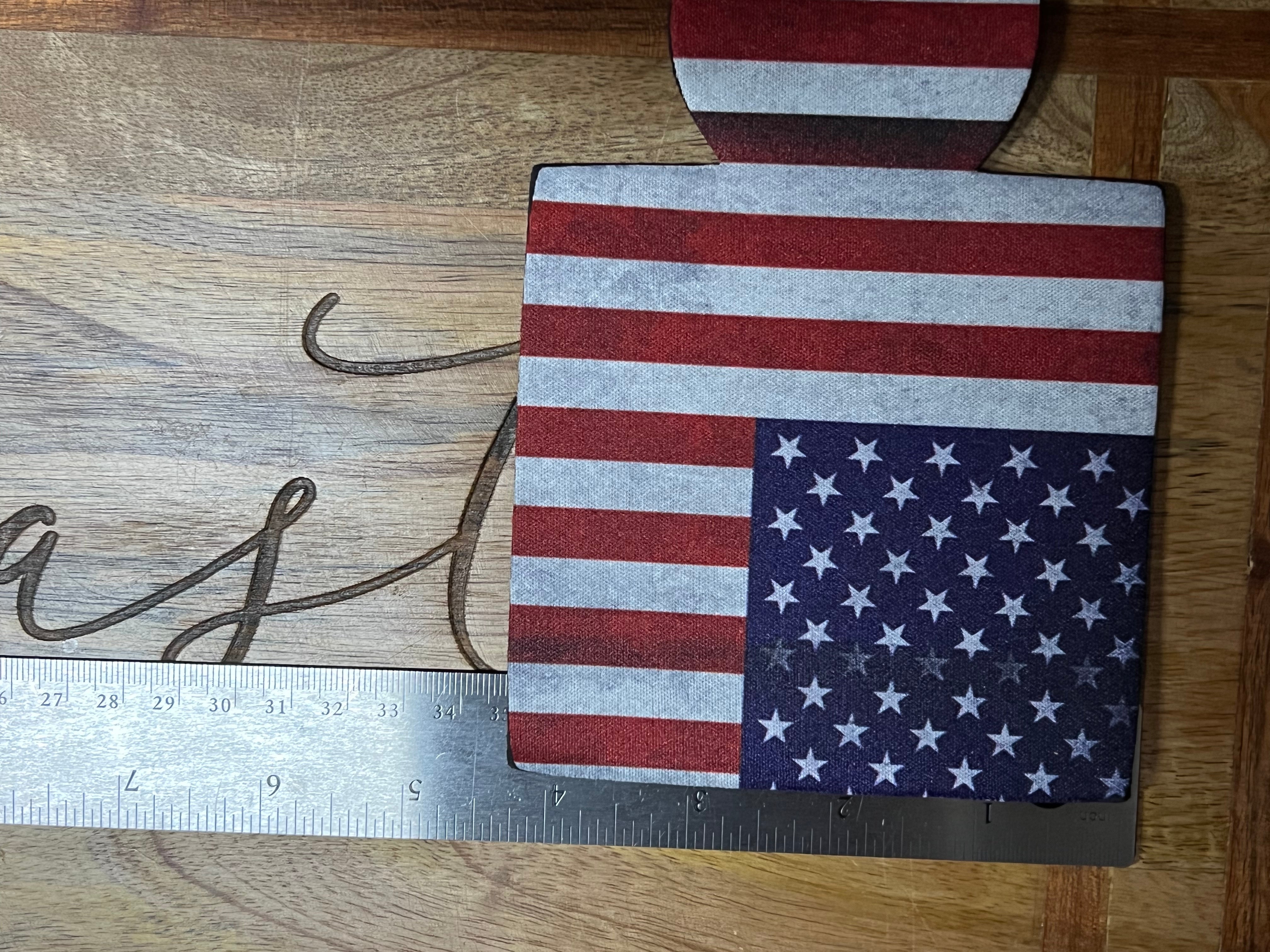 Oversized UnSewn Can Sleeve - American Flag