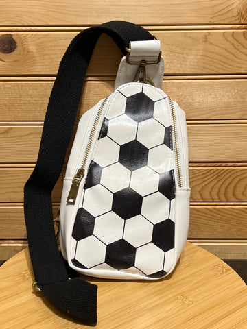Vegan Leather Sling Bag - Soccer