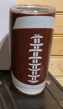 Sports 20 oz Stainless Tumbler - Football