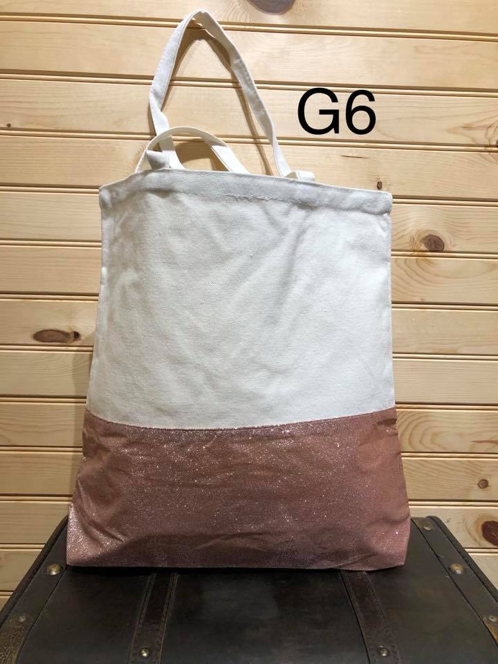 Glitter Tote - G6 - Rose Gold