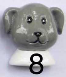 Ornament Pet Add On - #8 - Grey Dog