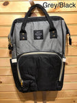Diaper Backpack - Grey / Black