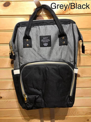 Diaper Backpack - Grey / Black