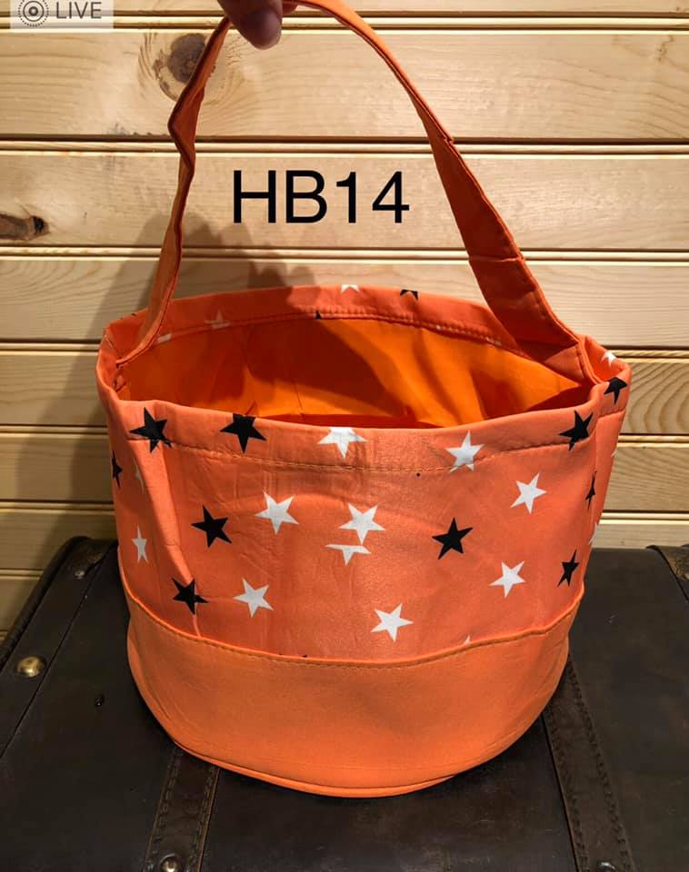 Halloween Basket - Orange with Stars