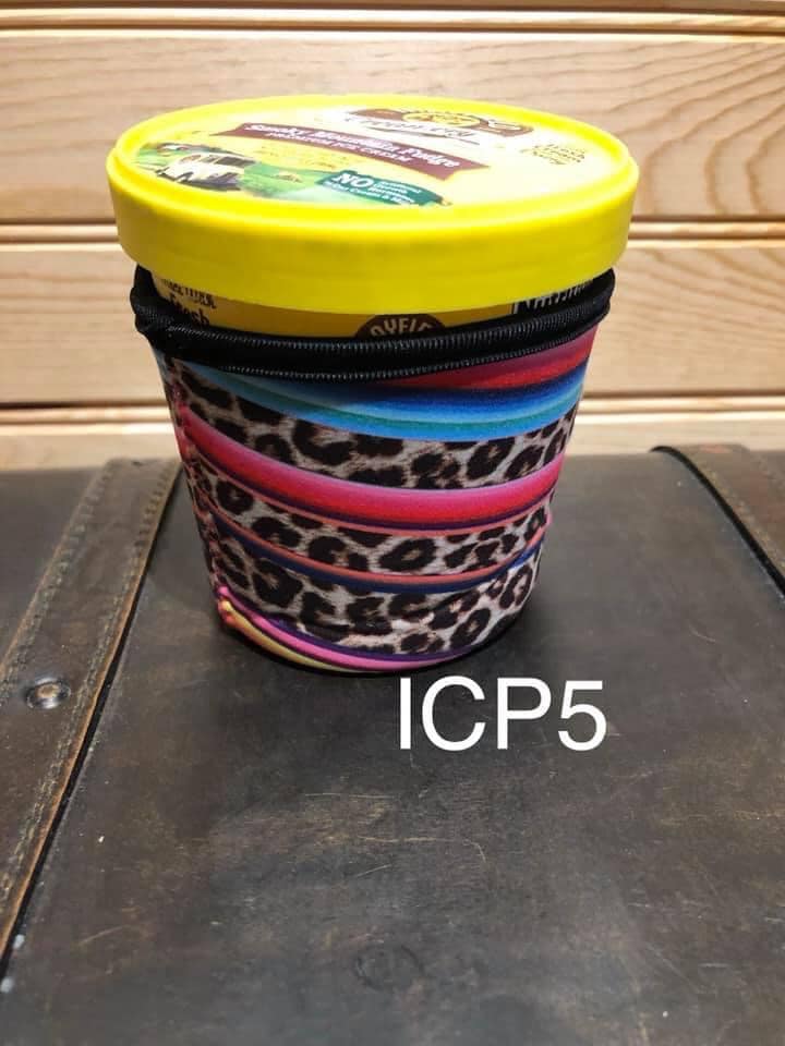 Pint Size Ice Cream Holder - Serape / Leopard