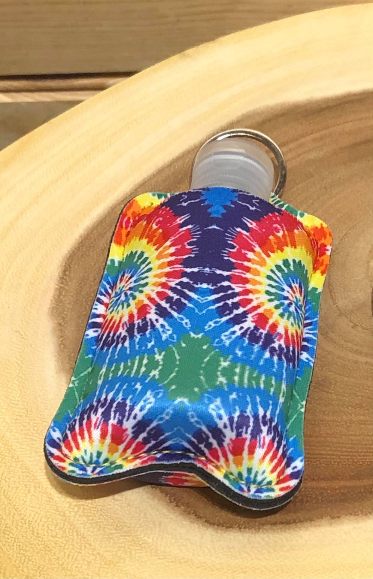 Neoprene Hand Sanitizer Keyring - Large TieDye