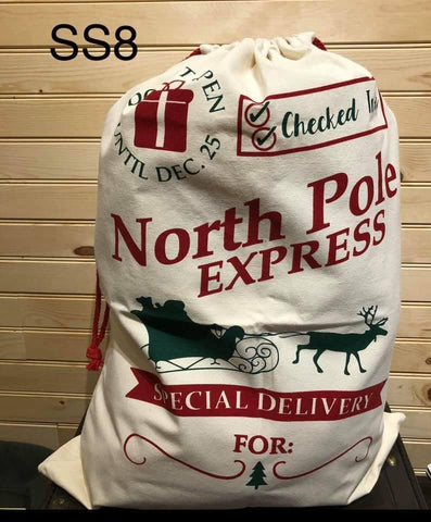 Santa Sack - SS8 - North Pole Express "Green Sleigh"