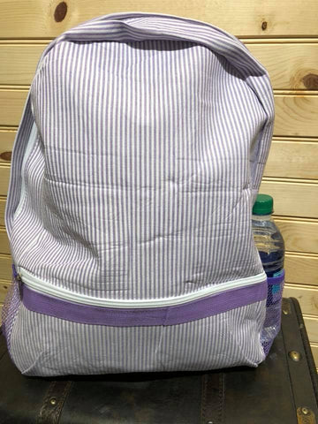 Seersucker Backpack - Purple