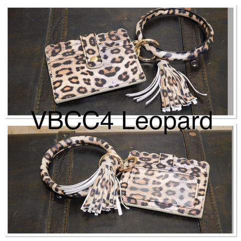 Vegan Leather Bangle Credit Card - VBCC4 - Leopard
