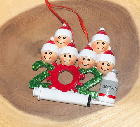 Resin Vaccine  Ornaments.  Family of 6