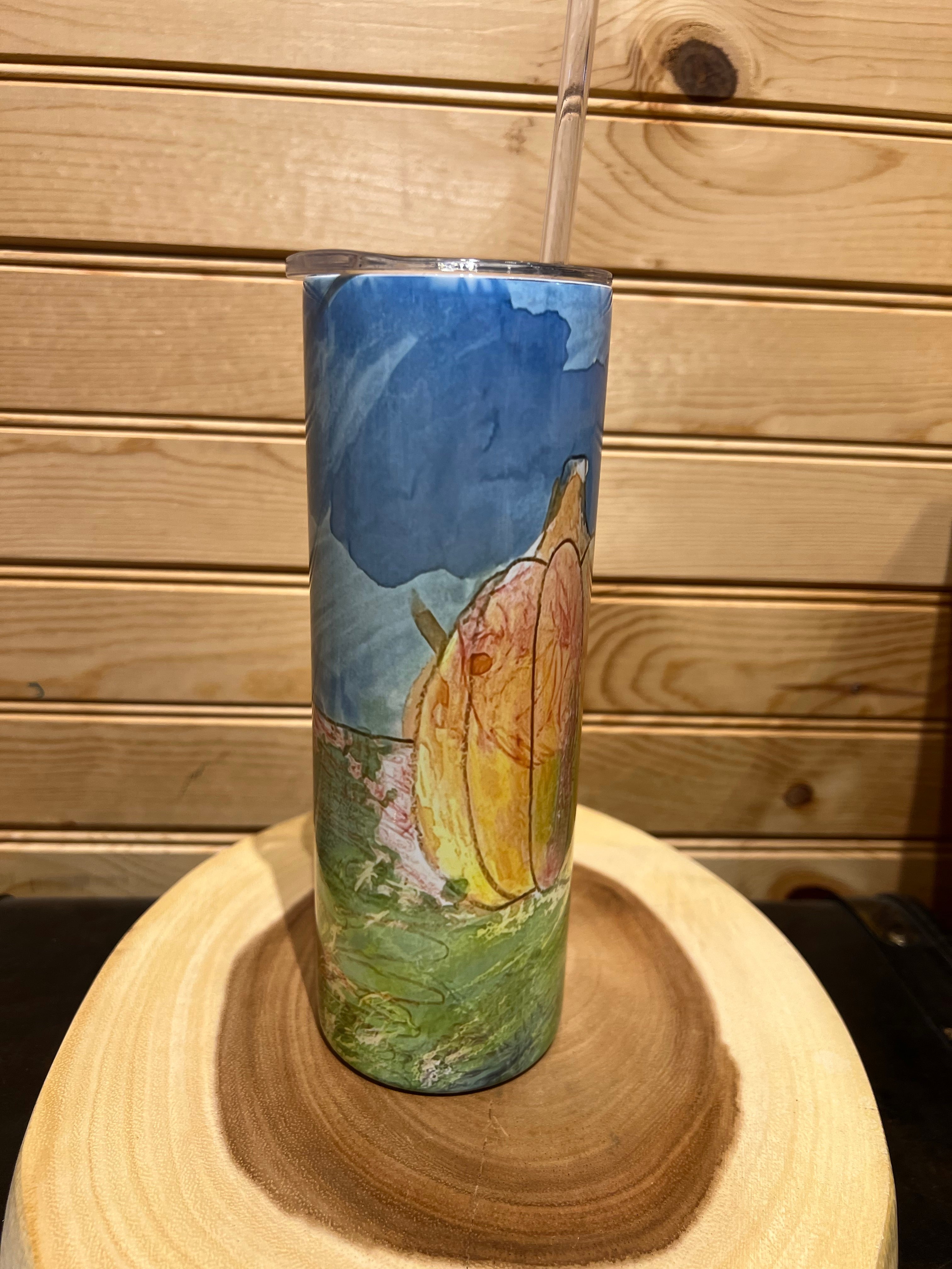 Custom 20 oz Straight Sublimation Stainless Steel Tumbler