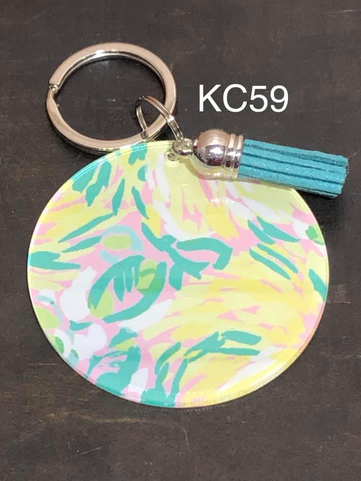 Keyring - Yellow and Mint