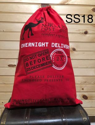 Santa Sack - SS18 - Red Overnight Delivery "Reindeer"