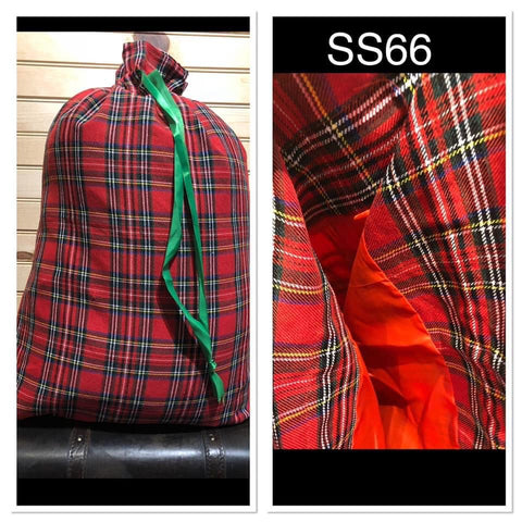 Boutique Santa Sack - SS66 - Red Plaid Santa Sack