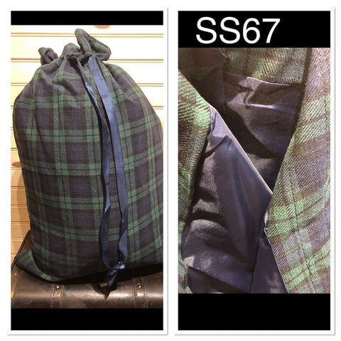 Boutique Santa Sack - SS67 - Green Plaid